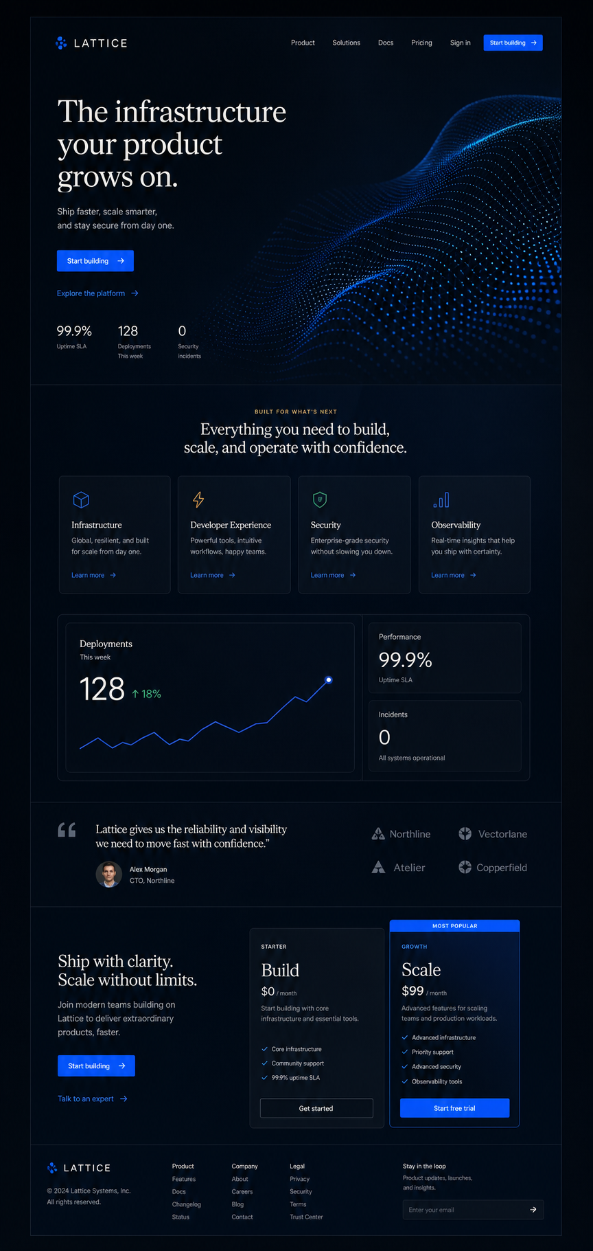 Startup SaaS demo website preview