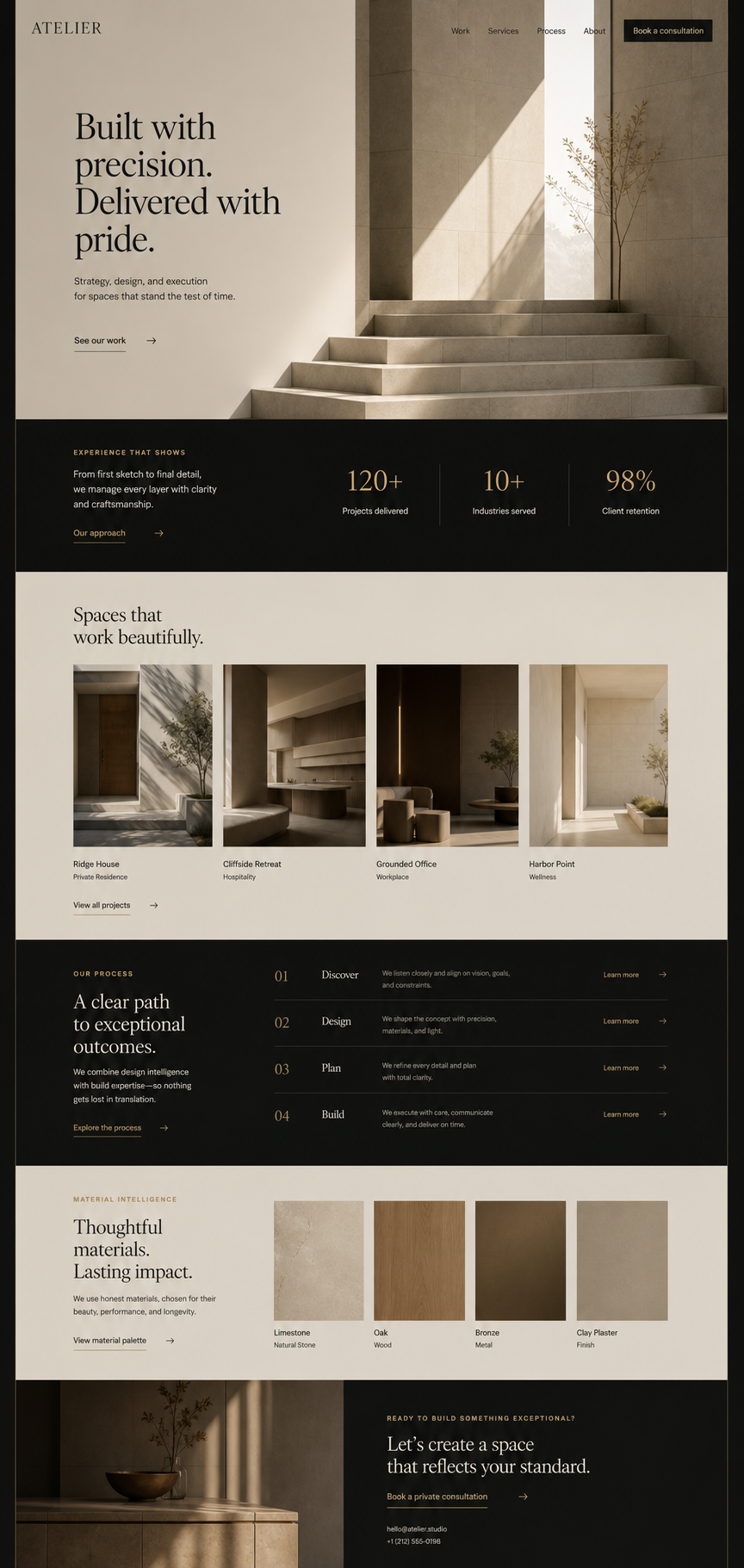 Service business demo website preview